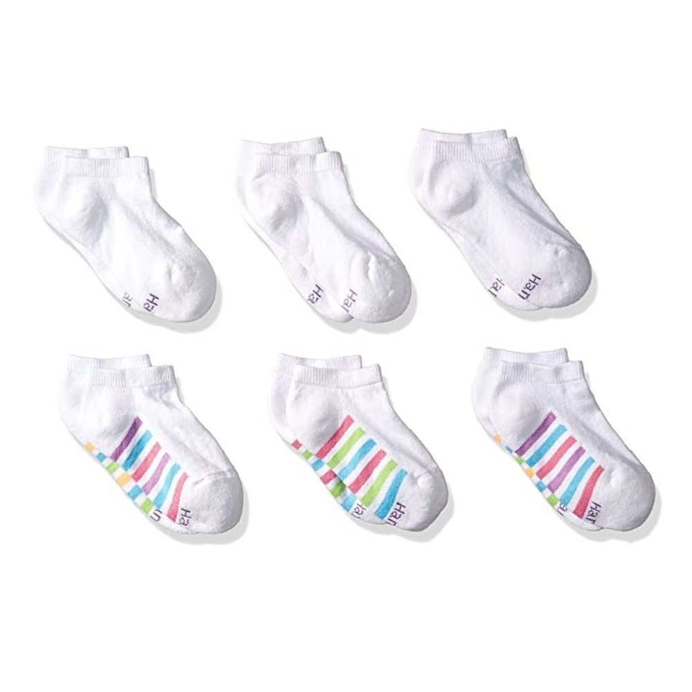 Hanes Kids Girls 6-pack Ankle Socks
